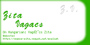 zita vagacs business card